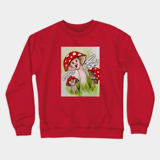 Mushroom brothers Crewneck Sweatshirt by The artist of light in the darkness 